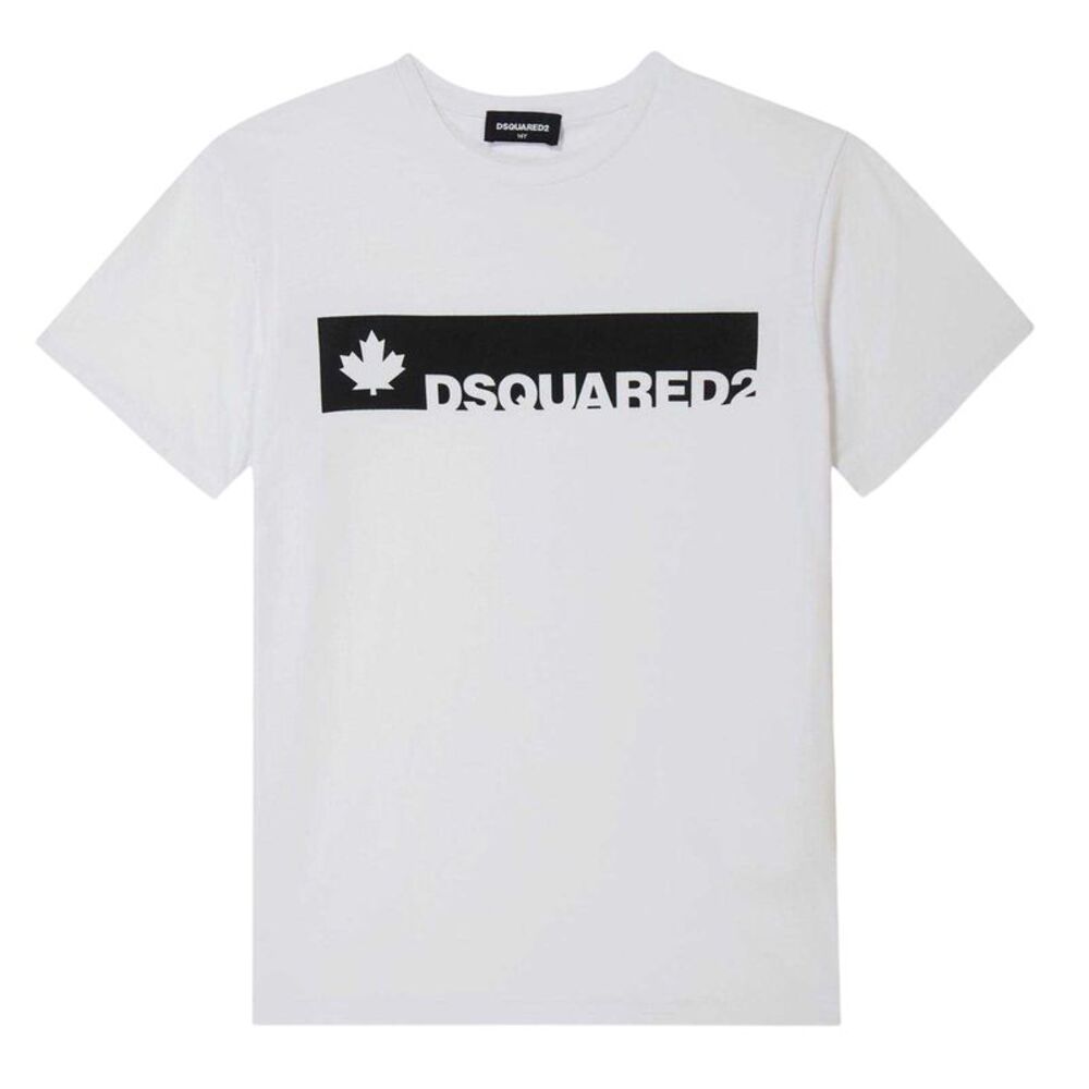 DSquared2 Boys Maple Leaf T-Shirt / White/Black